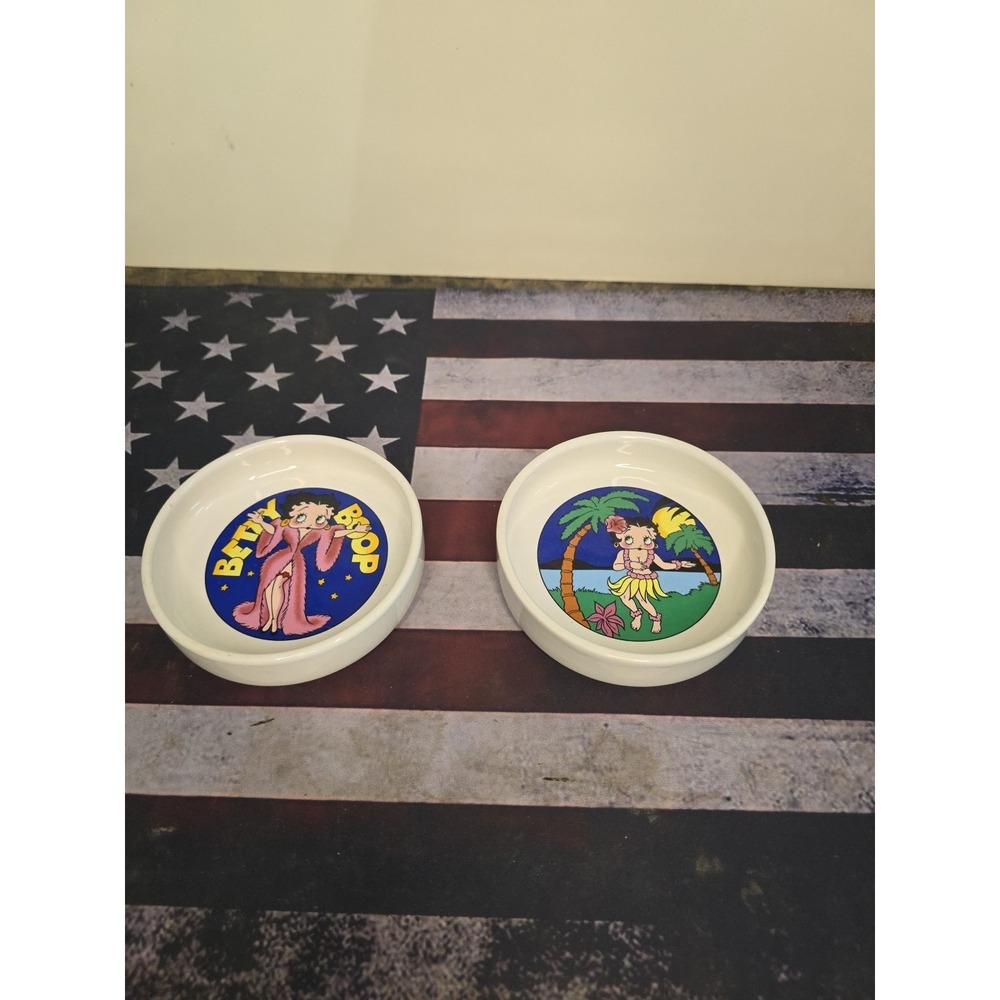Lot 2 Betty Boop Vandor Dishes Vintage 1987